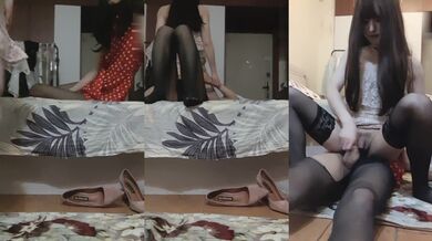 国产CD系列清纯的甜甜1 与伪娘互舔后骑乘上位被操 不够过瘾还用肛塞